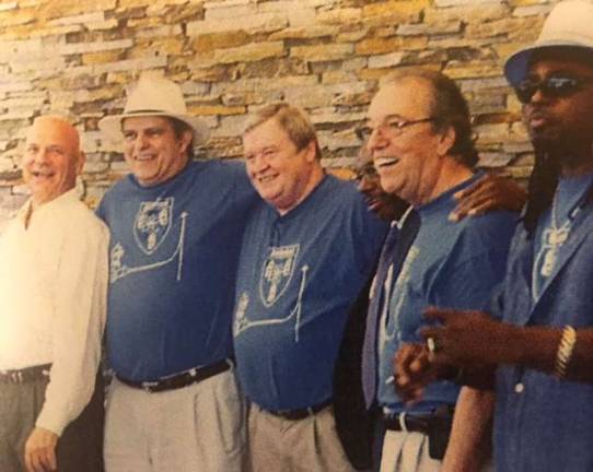 Four years cancer-free from proton therapy Matt Iacobazzo, left, with four other members of the BBB