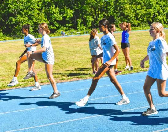 Sparta Track and Field Camp Participants work on their skills in the Sparta Track and Field Camp held July 8-11 at Sparta High School. (Photos by Maria Kovic)