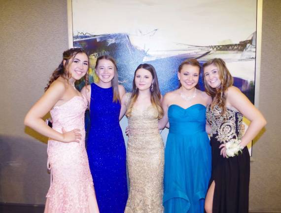 Prom night for Sparta High School From left are Mariah Faria (18), Kelly Carolan (17), Brianna Lamoureux (18) Ashley Lamoureux (18) and Maycie Bloom (18)