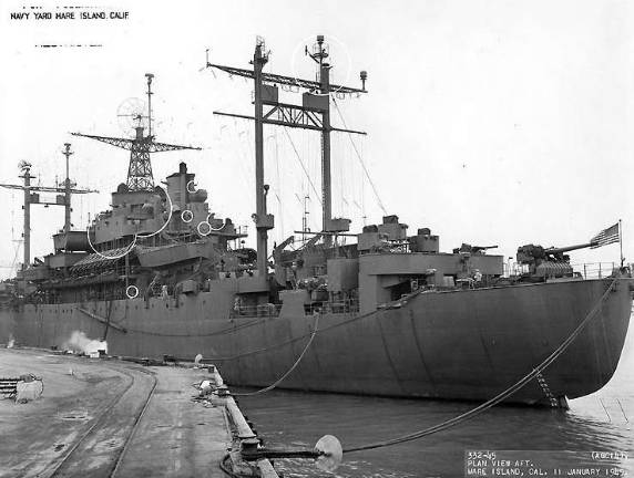 Sparta Navy veteran had front row seats to history Official U.S. Navy Photograph, from the collections of the Naval Historical Center. USS Teton (AGC-14)