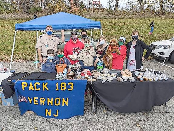 Cub Scout Pack 183 sells baked goods at the Vernon Township Farmers' Market. (Photo courtesy Howard Burrell)