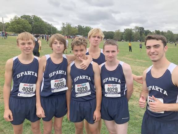 Andy Stefancik, Adam Wood, Anthony DelCoro, Chris Pierson, Ryan McQuillan &amp; Paul Shumlas at the starting line before a race.