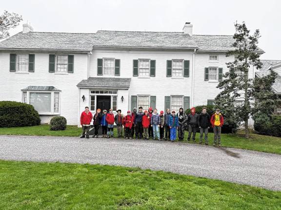 Scout Troop 95 visits Gettysburg Scouts line up at the Eisenhower National Historic Site after a guided tour of President Dwight Eisenhower’s home.