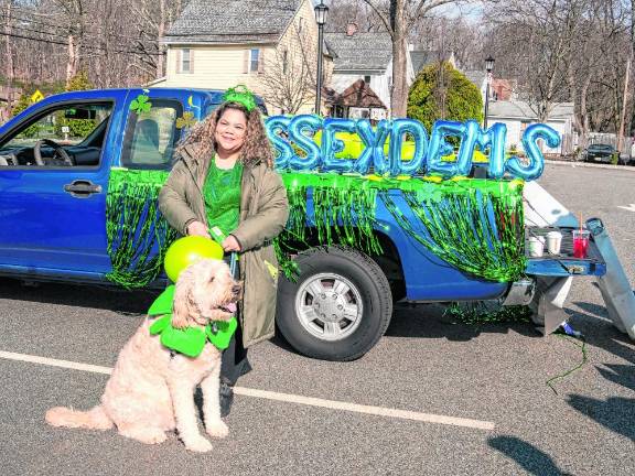 Damaris LIra and her dog Nacho are dressed for the holiday. Lira has been a Democratic candidate for Sussex County commissioner.