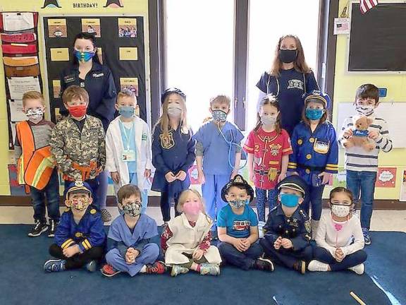 Children and staff members dressed as essential workers (Photo provided)