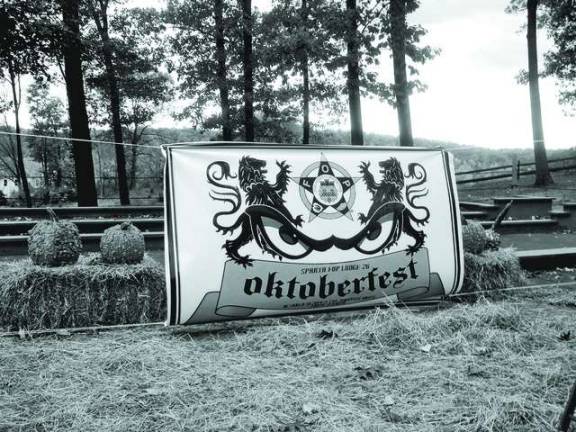 The Oktoberfest sign. photos by scott baker