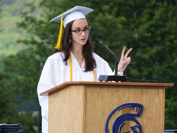 Sparta class of '15 graduates Sparta High School Salutatorian Veronica LaBelle.