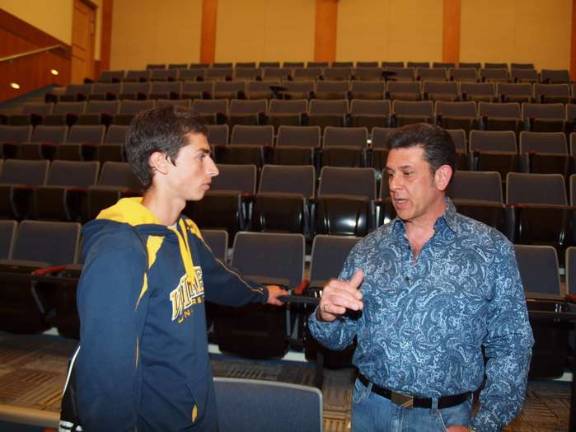 A bit of Hollywood comes to the high school Sparta senior Max Appello speaks with director Frank Lisi.