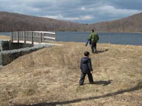 By Ryker's Lake on Sparta Mountain, March 2009.