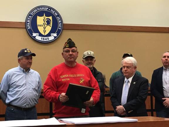 Sparta honors its Vietnam vets Commander Litchfield and Sparta Councilman Jerard Murphy, also a Vietnam veteran