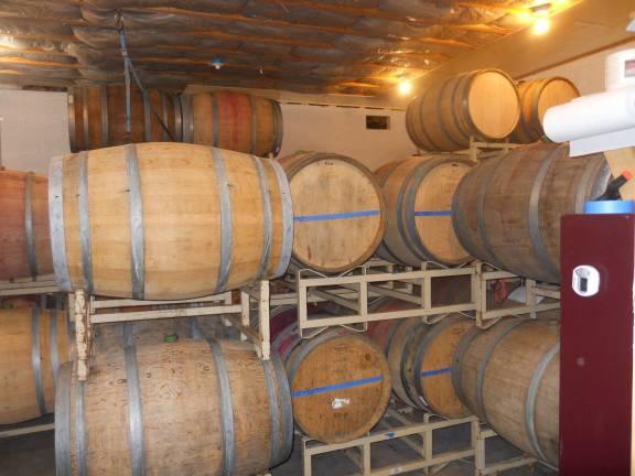 Ventimiglia Vineyards offers a taste of New Jersey's grapes Photo by Alexis Tarrazi Wines being aged for the summer in a cooled basement.