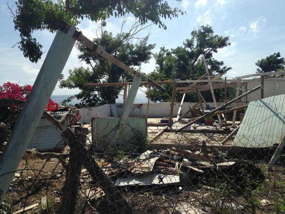 Traveling to Vieques after Hurricane Maria What once was someone's house