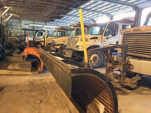 Snowplows at the ready in the Delaware Water Gap National Recreation Area