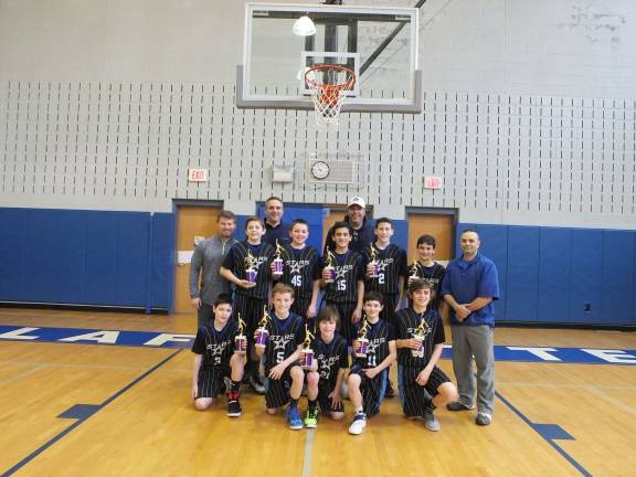 Sparta Stars win basketball tourney championship The Sparta Stars pose with their trophies as the Lafayette Amateur Athletics, Inc. Tournament Invitational champions. Players from the left in the back row are Alex Flockhart, Dan Lydon, Vince Ferrara, Braydon DiBlasio and Jack Hill. Front row from the left are Collin Shaggawat, Nick Ryan, Kurt Cina, Matt Maresca and Elijah Rippey. Coaches from the left are Ron Rippey, Paul Hill, Jerry DiBlasio and Mike Maresca (head coach). Photos by George leroy Hunter