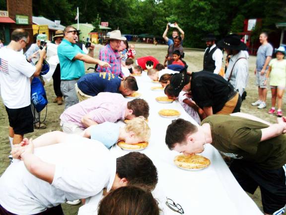 Wild West City celebrates anniversary Face time at the pie-eating contest