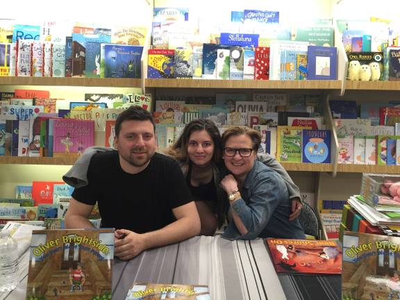 Reality star at Sparta Books Chris Manzo, Naya Busch and Caroline Manzo at Sparta Books.