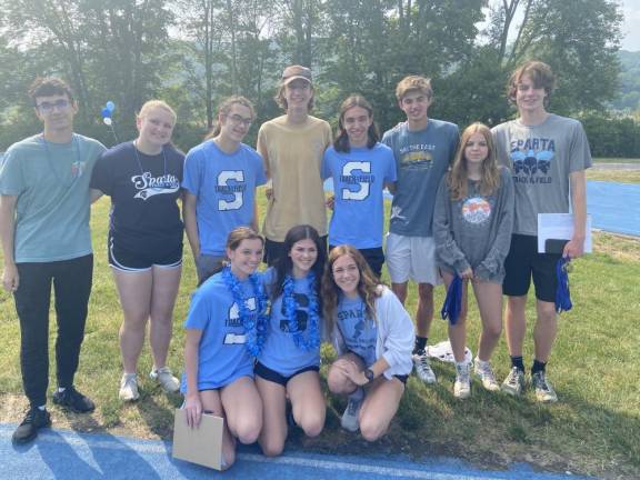 Sparta High School students volunteered to help with the Fun Run.