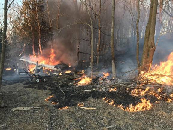 Brush Fire on Warbasse Junction Road Brush Fire on Warbasse Junction Road