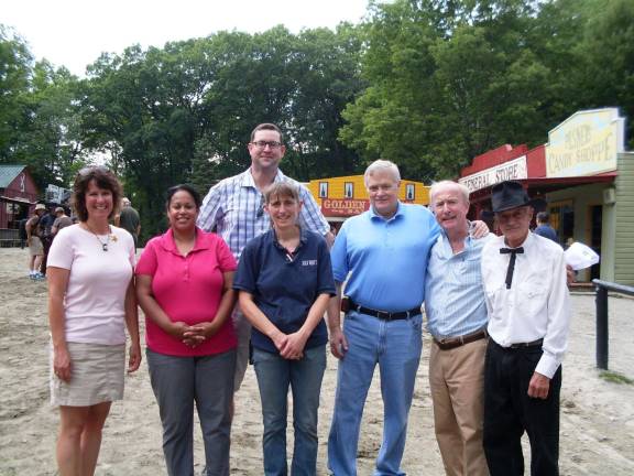 Wild West City celebrates anniversary In back, Byram Township Councilman David Gray. In front, from left, Byram Township Councilwomen Marie Raffay and Nisha Kash, Mary Benson Stabile, Sussex County Freeholder George Graham, U.S. Congressman Rodney Frelinghuysen, and Mike Stabile.