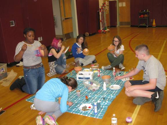 Hearts of hope at Long Pond School 8th Grade Altitude Club at the Long Pond School