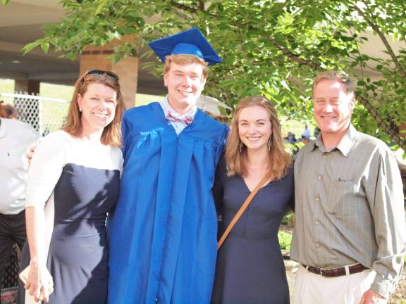 Pope John XXIII High School commencement Graduate Brian Luisi and his proud family