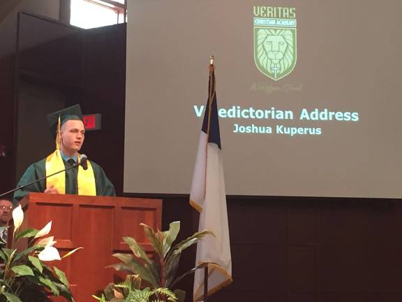 Class of '15 graduates from Veritas Christian Academy Valedictorian Joshua Kuperas