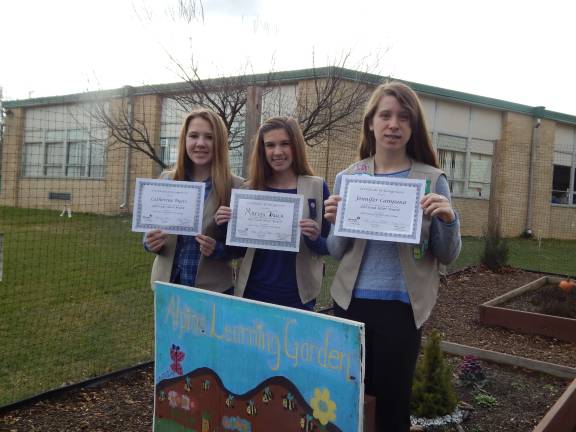 Three Sparta Girls earn Silver Award Three Sparta Girls earn Silver Award