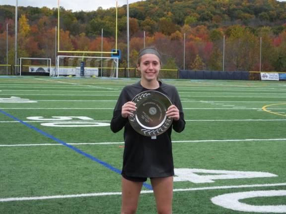 Sparta High School goalie Riley Molbury was named MVP of the Hunterdon/Warren/Sussex Tournament.