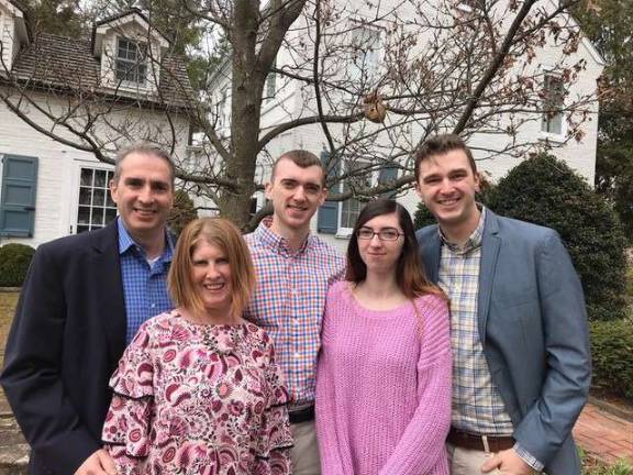 Sparta woman celebrates 30 years since transplant Allison (second left) with her family: husband Bill, and step-adults Andrew, Chrissy and Will Ognibene.