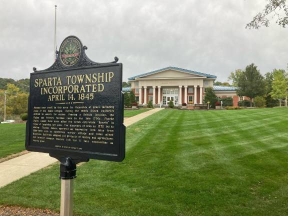 Sparta Township Municipal Building is shown.