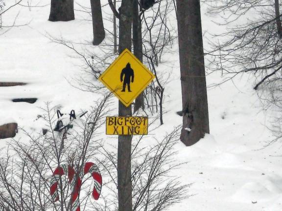 This humorous sign is also on the Westermajer side property ? (Photo by Janet Redyke)