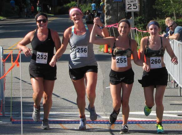 PIA plans 7th annual triathlon Finishing friends, from left, Hannah Erfle, Maddy Stiebitz, Kelly Eckerd and Danielle Castaldi all from West Chester, Pa.