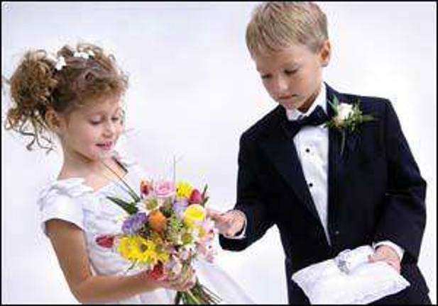Children in a wedding means no kidding around Children in a wedding means no kidding around