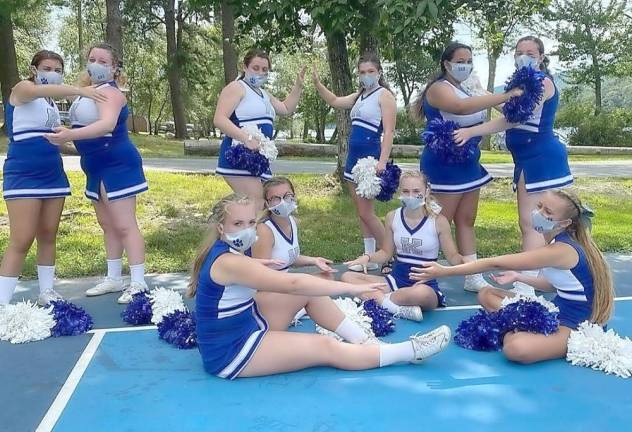 Kittatinny Regional High School Cheer Team gets creative to keep camp alive during Covid (Photo courtesy of Sam Lupo)
