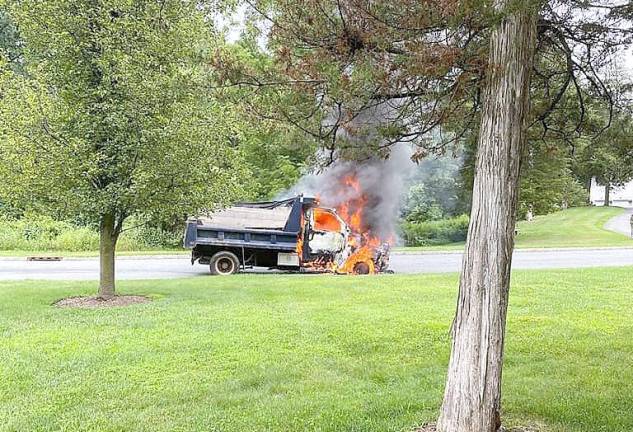 Sparta Fire Department snuffs out truck fire The cab of the truck was fully engulfed in flames.