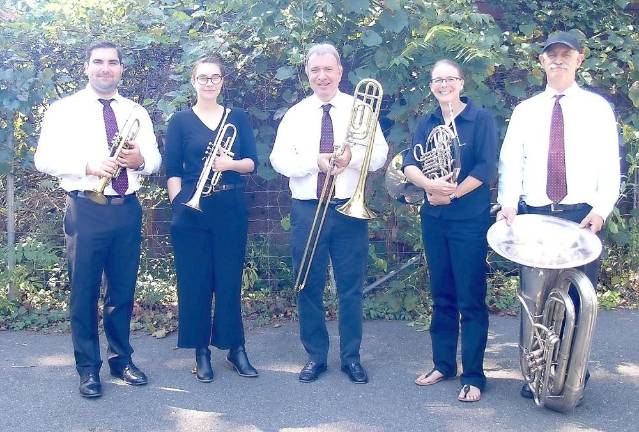 Brassworks members, from left, Joseph Soriano, Katie Miller, Roger Verdi, Leah Swanger and Paul Ogushwitz.