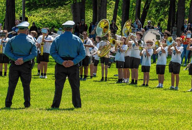 Photos: Memorial Day Parade The band plays during the ceremony.