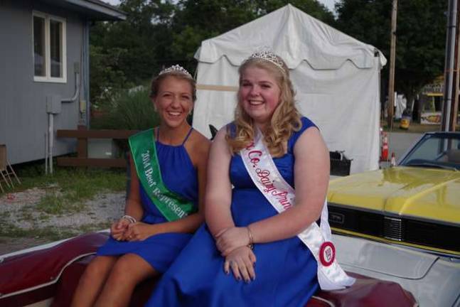 Miss Frankford named Queen of the Fair 2014 Miss Beef Representative Halee Sytsema, 18, and 2014 Sussex County Dairy Princess Liz Kuperus, 19, both from Wantage, are shown.