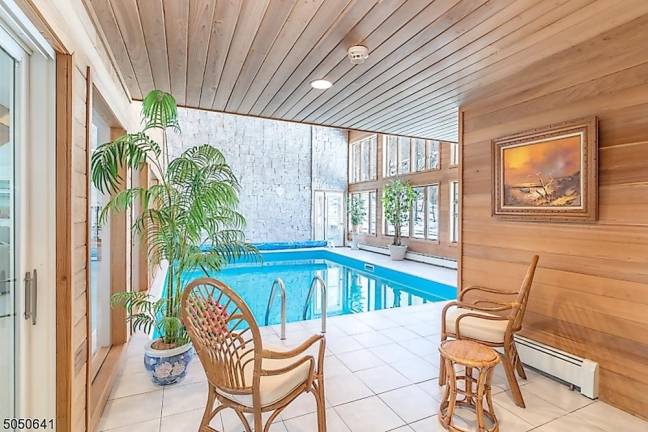 Indoor pool and mountain views will have you wanting to stay home