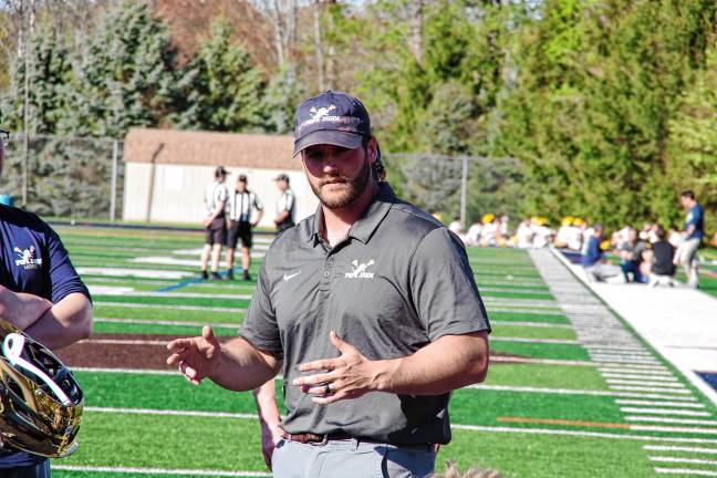 Sports roundup: Lions advance to H/W/S quarterfinal Pope John lacrosse head coach Joe Della Fera speaks during a break.