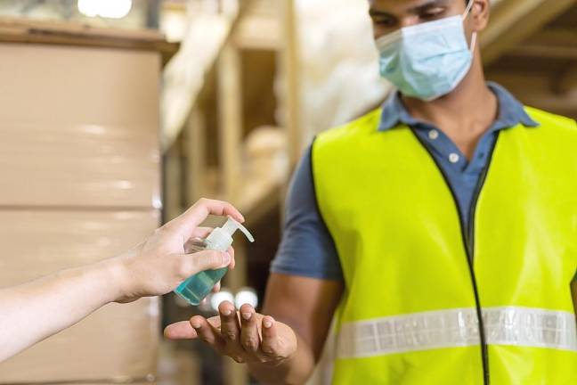 Employees in New Jersey must supply sanitizing materials and face masks, and enforce social distancing, among other safety measures.
