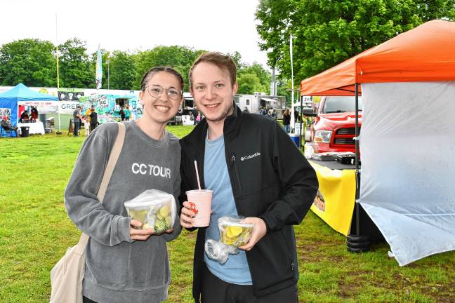 Township celebration marks 50th year Heather Sutton of Hopatcong and Matthew Wiedmayer of Sparta with pickles.