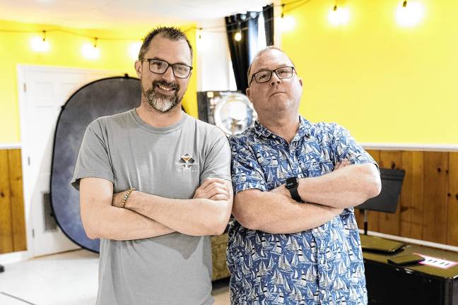 ‘Ride the Cyclone’ opens June 20 <b>Nathan Simmons, left, and Todd Smith will portray the Amazing Karnak in different performances.</b>