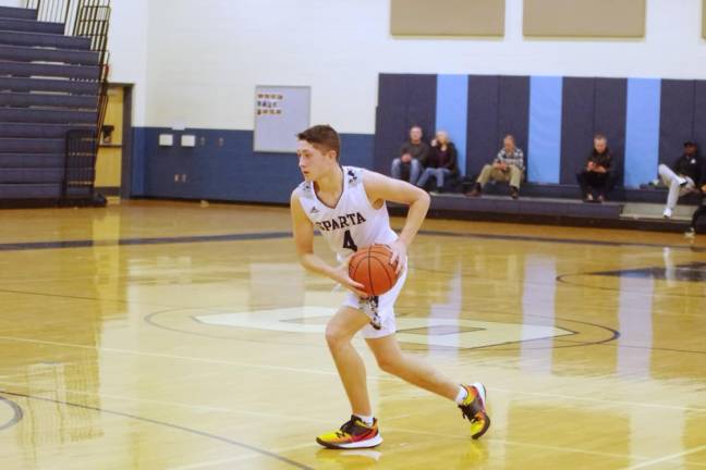 Sparta's Colby Plotts scored 8 points.