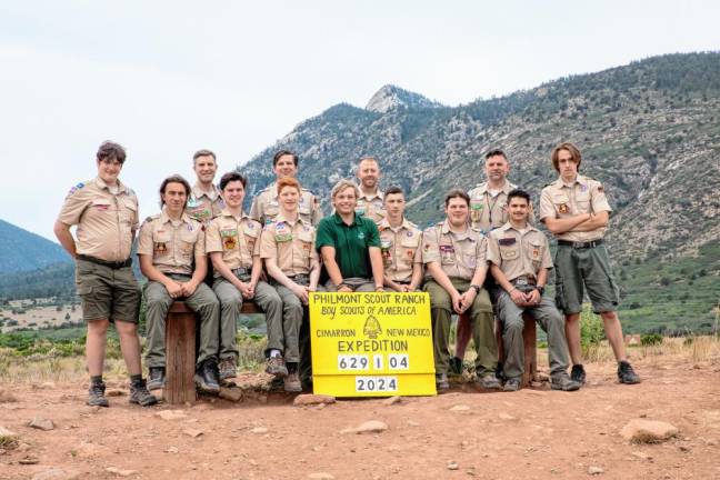 Scouts hike Philmont Ranch Members of Crew 629-I-04 at Philmont Scout Ranch in Cimarron, N.M., earlier this summer. (Photo provided)