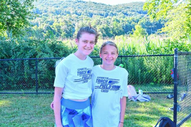 Sparta Track and Field Camp Jena Gilmartin and Amy Pihala.