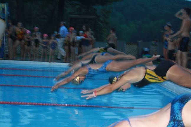 Lake Mohawk swimmers defeat West Milford Lake Mohawk Hawks vs. West Milford Devil Rays at last week’s meet at Lake Mohawk Pool.