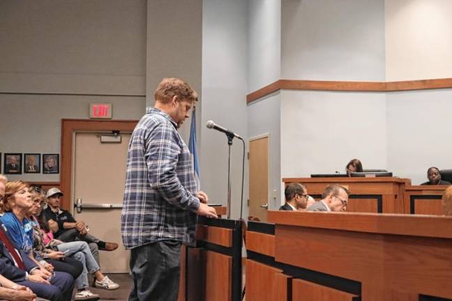 Rob Otto asks a question during the Planning Board meeting May 1. (Photos by Dave Smith)