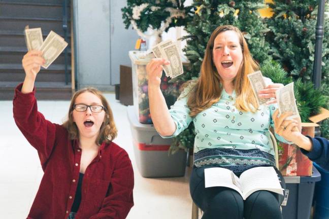 Elena Spagna, left, and Gina Muth are in the cast of ‘The Full Monty,’ to be presented Jan. 19-28 by the North Star Theater Company.