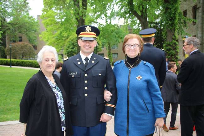 Byram native realizes dream of becoming Army officer Frank Cutrone stands proudly with his grandmothers Patricia Cavaliere and Sandy Cutrone